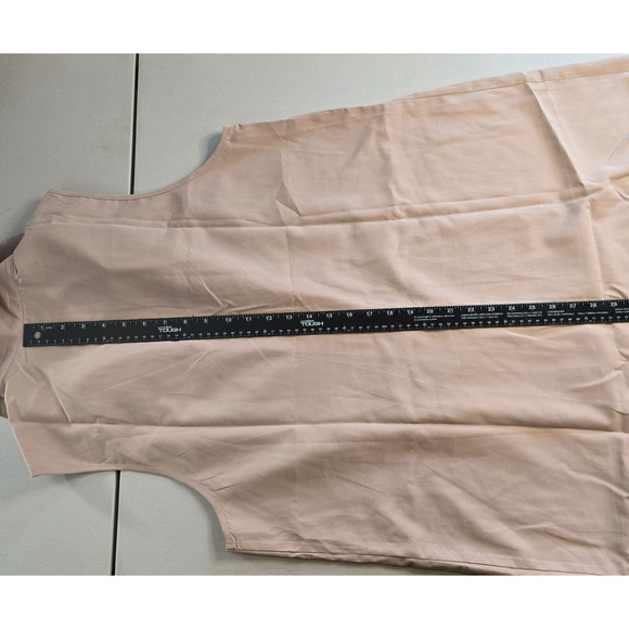 Shein Sleeveless Cardigan Women's 0XL Beige One Button Closure Long Length - Picture 7 of 16